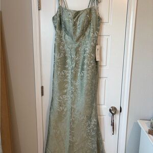Floral Sage Green Gown